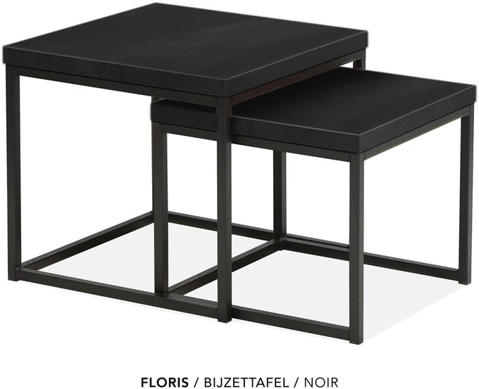 Maxfurn - Set vierkante salontafel | kleur: Noir