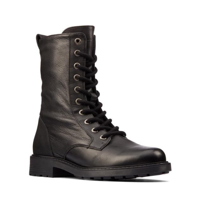 CLARKS Boots Orinoco2 Style Black Leather