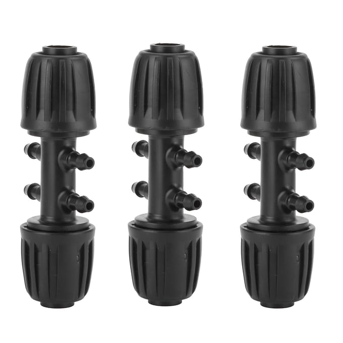 10 stuks Geribbelde Verloopstuk 16mm Buis naar 4/7 Adapter Tuinirrigatie Accessoires black