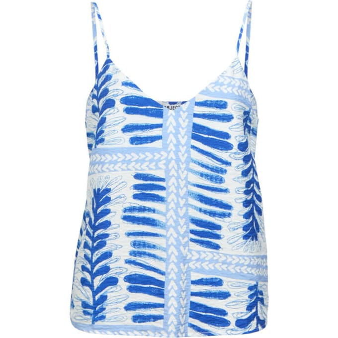 Object Top Objshelly Lo Singlet Top 145 23049496 Azure Blue/white-blue Dames Maat - 36