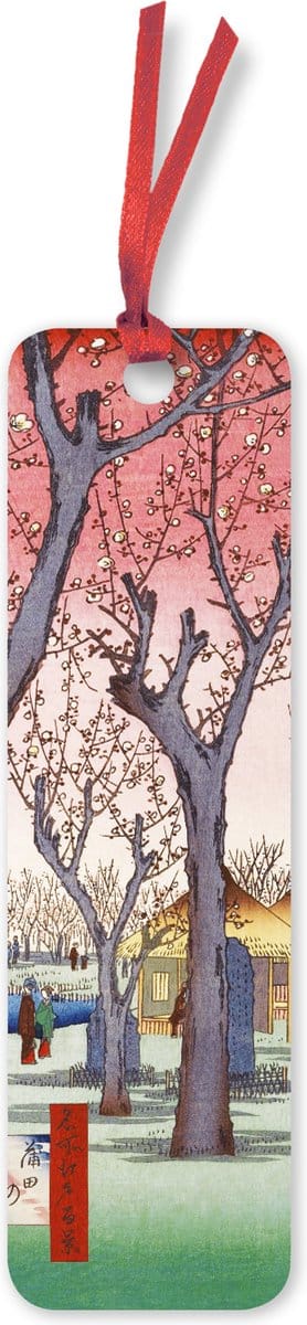 Flame Tree Bookmarks (Foiled)- Utagawa Hiroshige: Plum Garden Bookmarks (pack of 10)