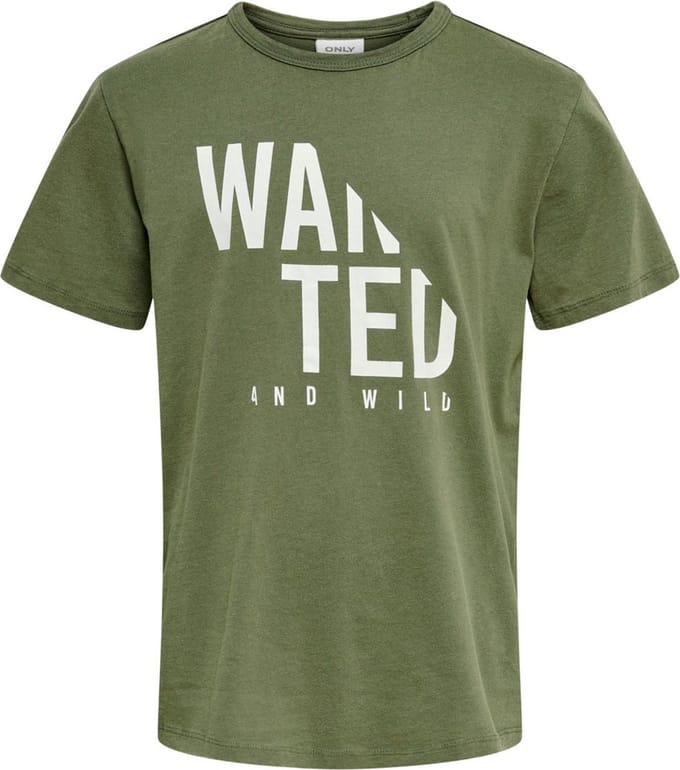 Only t-shirt jongens - groen - KOBluke - maat 122/128