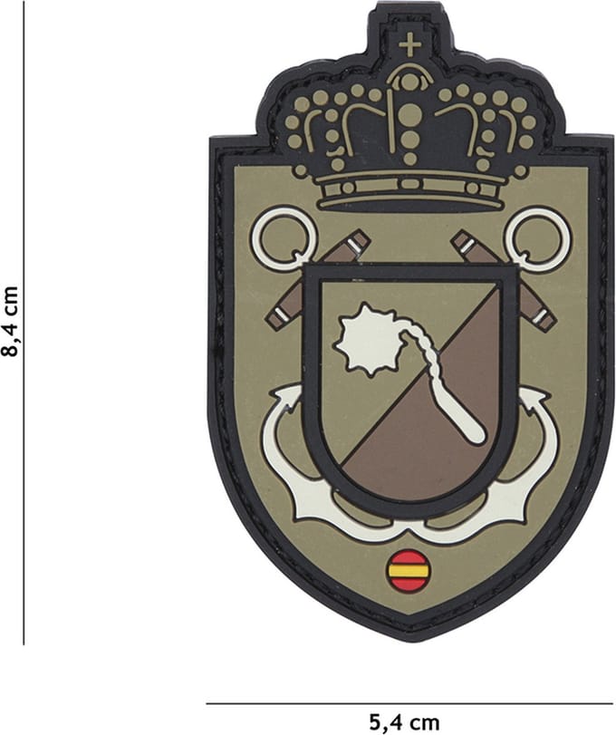 Embleem 3D PVC Spaanse kroon schild zwart