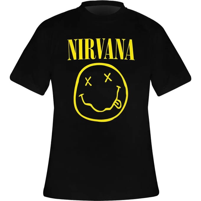 Nirvana T-shirt - Logo - S tot 5XL - voor Mannen - zwart