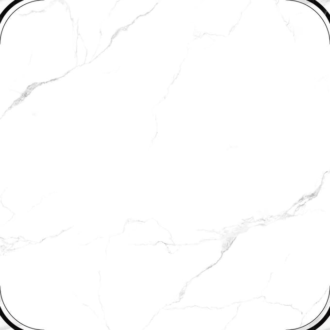 24Supply Plaktegels - Vloer - 10 Stuks - Glans - Marmer - Wit - 30x30cm