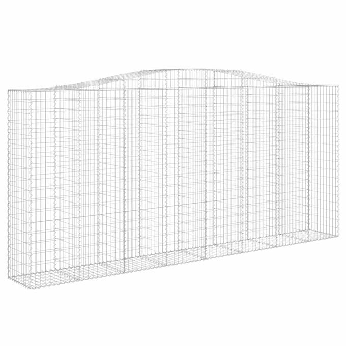 vidaXL Schanskorf gewelfd 400x50x180/200 cm gegalvaniseerd ijzer