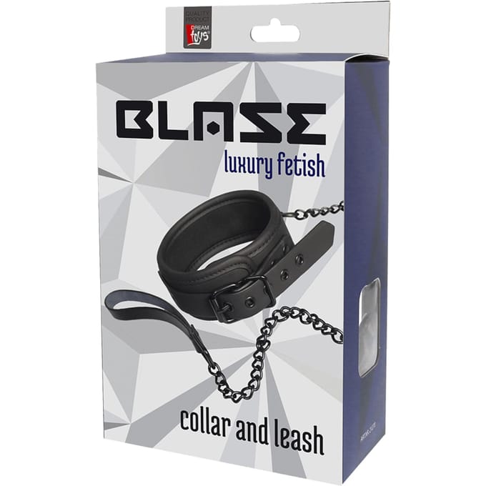 Blaze Halsband en Leiband Halsband met Leiband Zwart