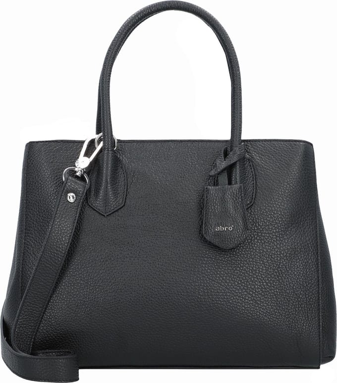 abro Adria Handtas Leer 35 cm Laptop compartiment - Dames - black-nickel