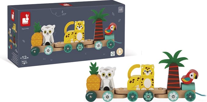 Janod - Tropik - Houten trekfiguur - Tropen express trein