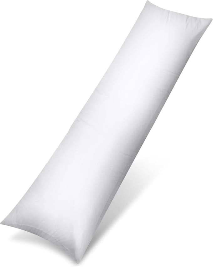 SNJY® Zijslaapkussen - Langwerpig Kussen - Lichaamskussen - 40 x 145 cm - Wit