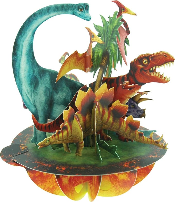 3D kaart Dino's - Santoro London  Pirouettes