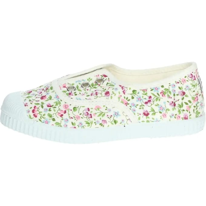 Cienta Meisjes Sneaker Gebloemd | Wit | Maat: 32