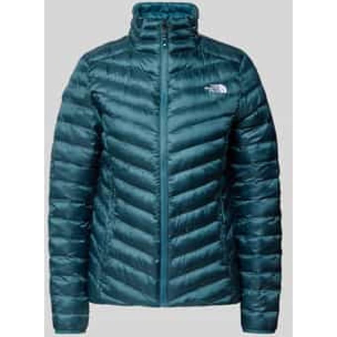 Regular fit gewatteerd jack met logostitching, model 'HUILA'