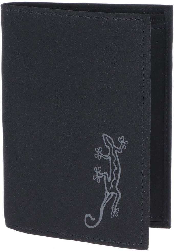 oxmox portemonnee New Cryptan RFID Protect Kombibörse Lizard Print Grey Black zwart