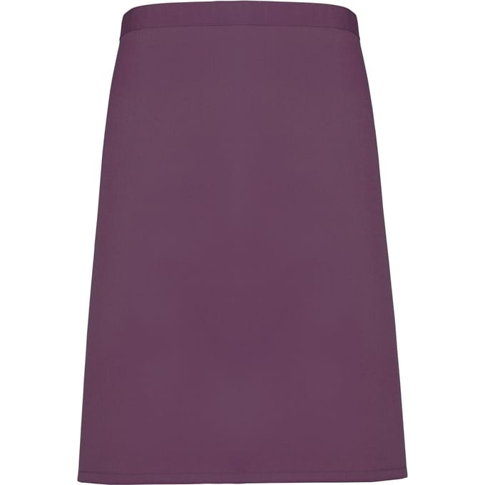 Premier Dames/Dames Mid-Length Apron (Pakket van 2) (Aubergine)