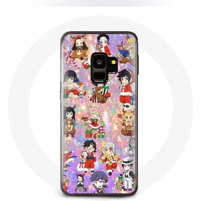 Coque pour Samsung Galaxy S9 Demon slayer merry christmas affiche le cadeau de noël
