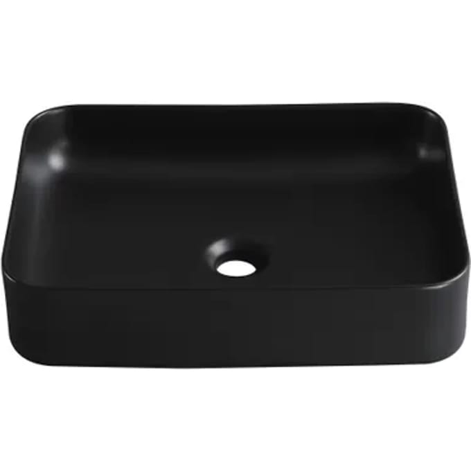 Sensea Waskom Studio - Keramiek - Rechthoekig - Mat Zwart - 50x12x36cm