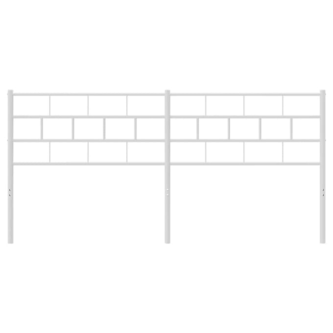 vidaXL - Vervangend - hoofdbord - 200 - cm - metaal - wit