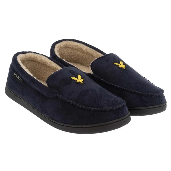 Lyle & Scott Heren Aspen Moccasin Slippers (Marine)
