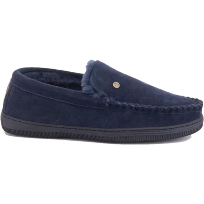 Warmbat Grizzly Suede Heren Sloffen - Donker Marineblauw
