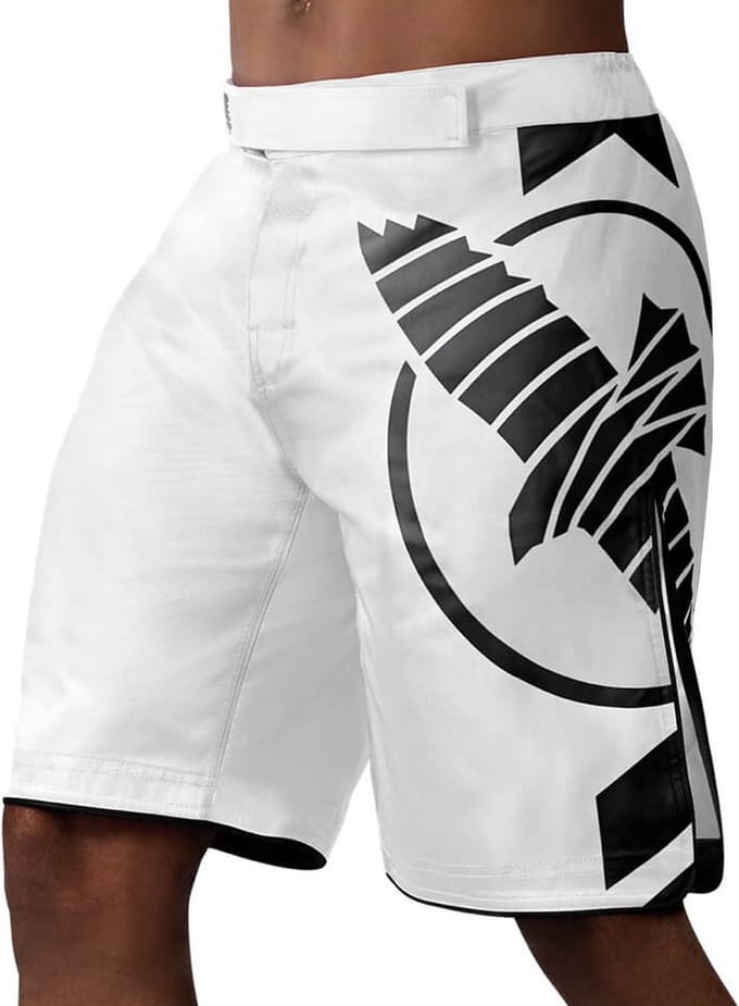 Hayabusa Icon Fight Shorts - Wit / Zwart - Maat M