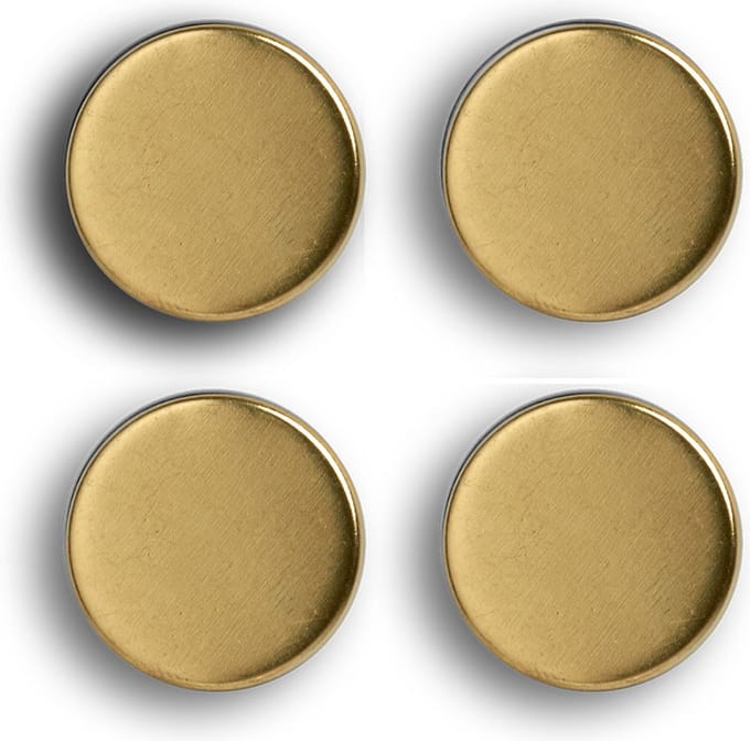Zeller Magneten - extra sterk - 4x stuks - goud - 2 cm - voor whiteboard en koelkast