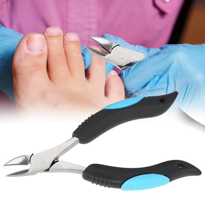 Coupe-ongles incarnés Ciseaux à cuticules pour ongles de doigts et d'orteils Outil de coupe pédicure black