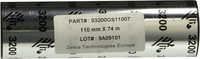 Zebra 3200 Wax/Resin (12 pack) - Print ink ribbon refill (thermal transfer)
