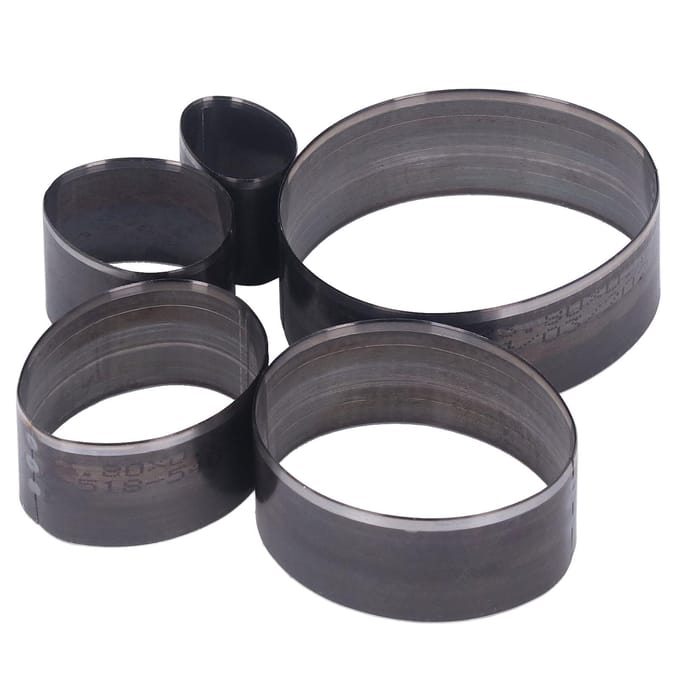 5 STuks Leer Stansmes Ei Vorm Ovaal 20‑60mm Pons Stansset 5 Verschillende Maten Koolstofstaal black