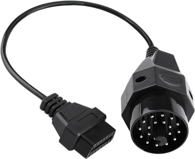 OBD2 Adapterkabel - OBD1 naar OBD2 - Voertuigdiagnose - 20-pins naar 16-pins - 9x6x0.6 cm