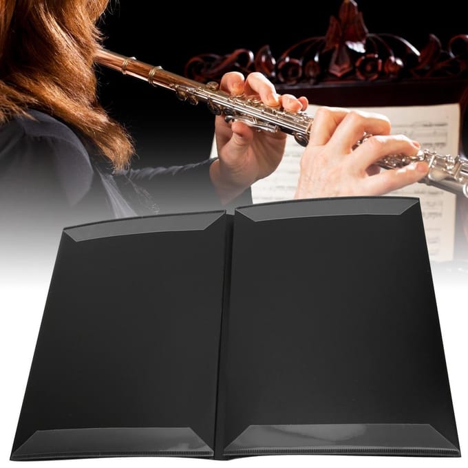 Muziekpartituurmap A4-formaat 4 pagina's Muziekthema Partituurmap voor Pianist black