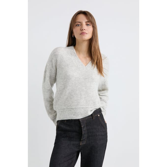 Josephine & Co Alice Sweater Light Grey Maat: L | Sweaters Outlet | Dames | Grijs