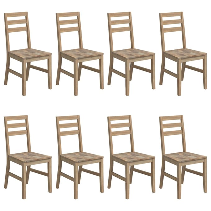 vidaXL - Eetkamerstoelen - 8 - st - massief - acaciahout