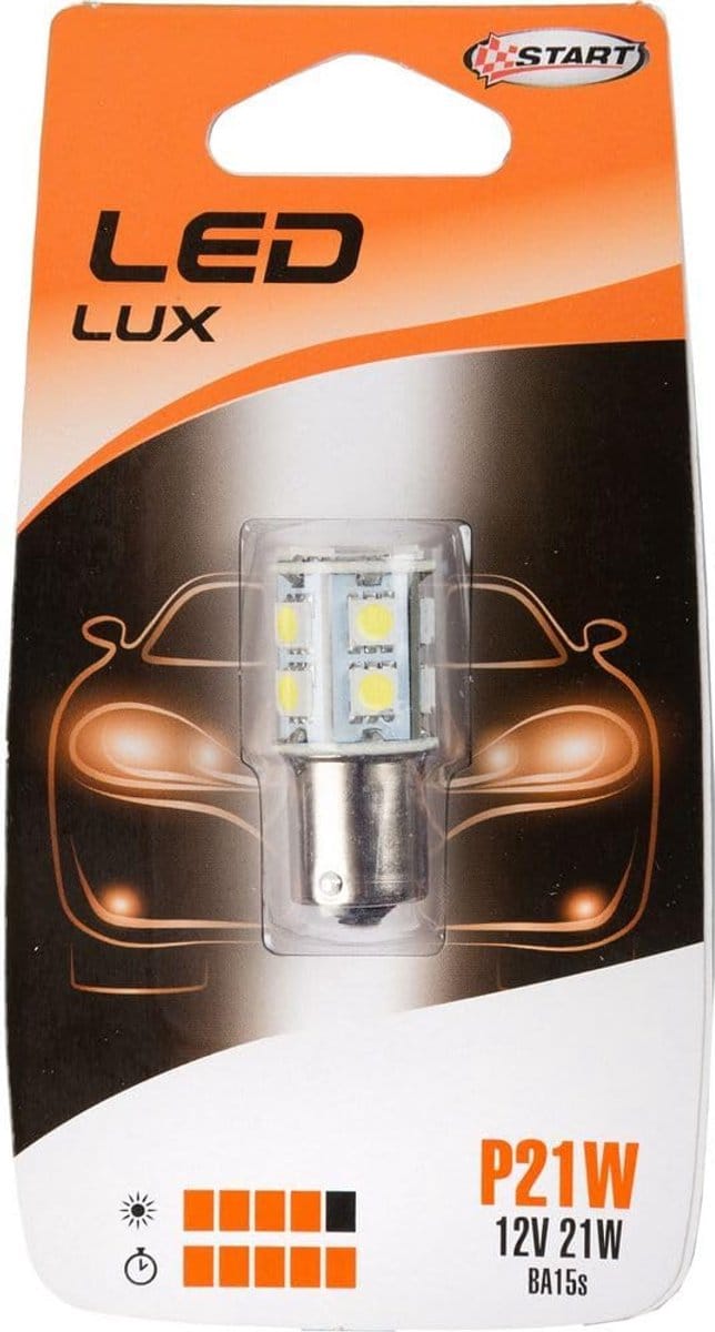 Autolamp Enkele - BA15s Lamp - Voertuig Verlichting - 13 Led Lamp - 20g - Wit