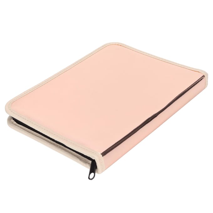 Opbergtas voor Nagelbits Grote Capaciteit Draagbare Tas voor Nagel Drii Bits voor Manicure Roségoud beige