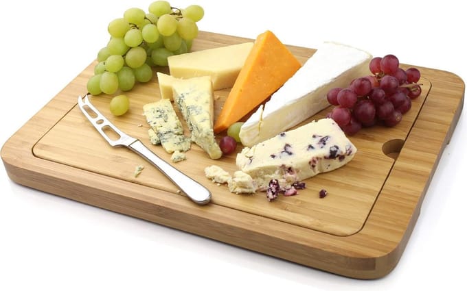 Deluxe Bamboe 5-in-1 Rechthoekig Multi-Board Set 40 x 28 cm - Duurzaam en Veelzijdig