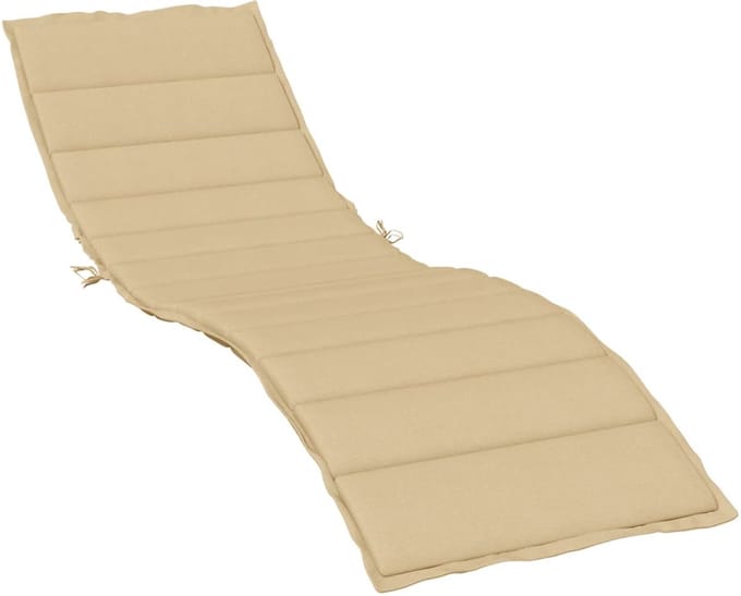 vidaXL - Ligbedkussen - 200x50x4 - cm - stof - gemêleerd - beige