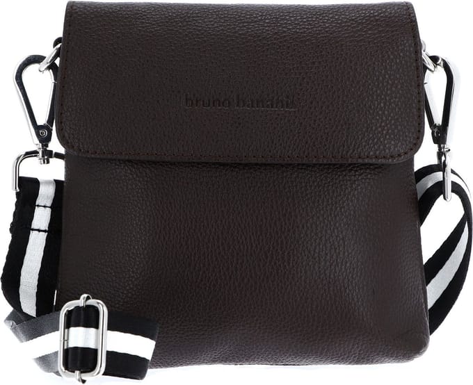 bruno banani Leren Schoudertas Crossbody Bag Brown Donkerbruin