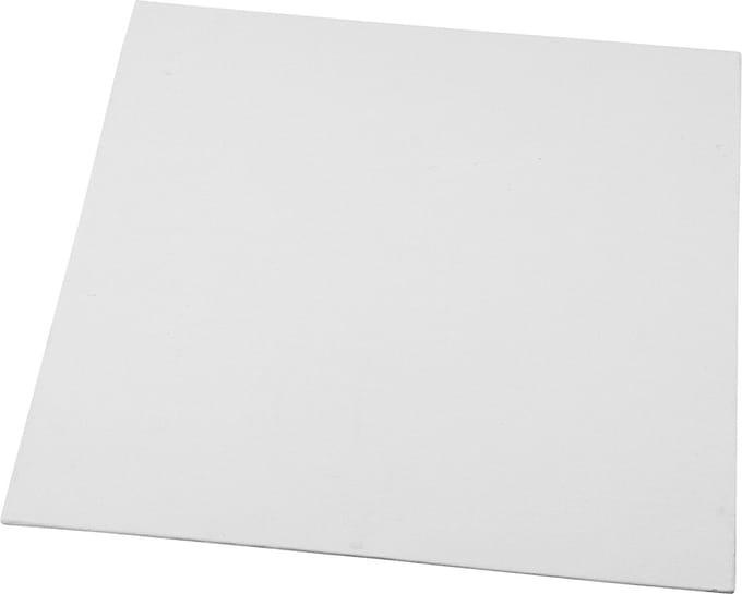 Canvas Paneel, afm 30x30 cm, dikte 3 mm, 280 gr, wit, 1 stuk