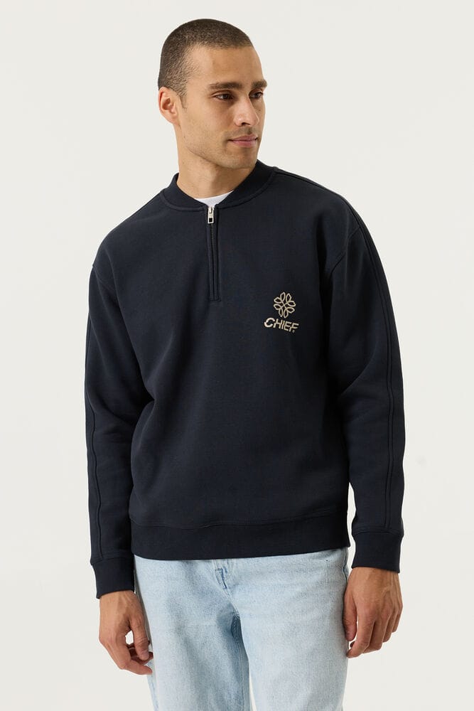 Chief Heren Sweater Zwart - Maat L