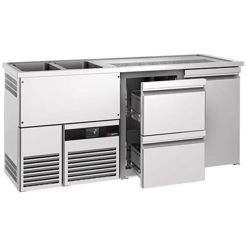 GGM Gastro Biertheke PREMIUM - 1950x700mm - 1 Tür & 2 Schubladen