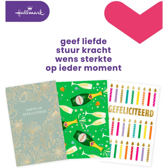 Hallmark navulset wenskaarten | felicitatie | pak van 6 stuks