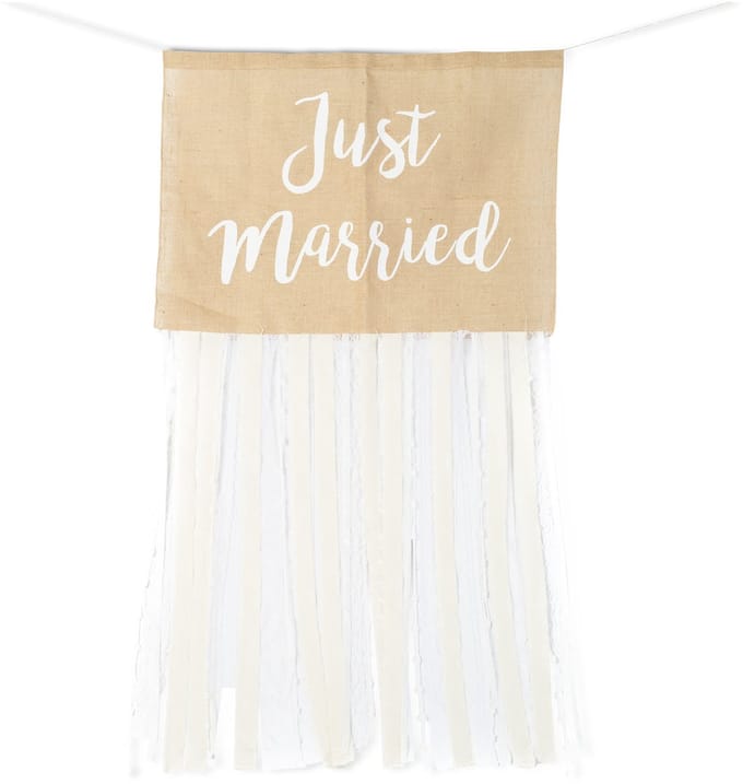 ARTYFETES - Bruidspaar Auto Decoratiekit Landelijk Jute en Kant Compleet Just Married