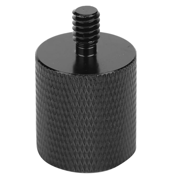 Metalen 58  Vrouwelijk naar 14  Mannelijke Adapter Schroefconnector voor Camera Microfoon Beugel naar Statief black
