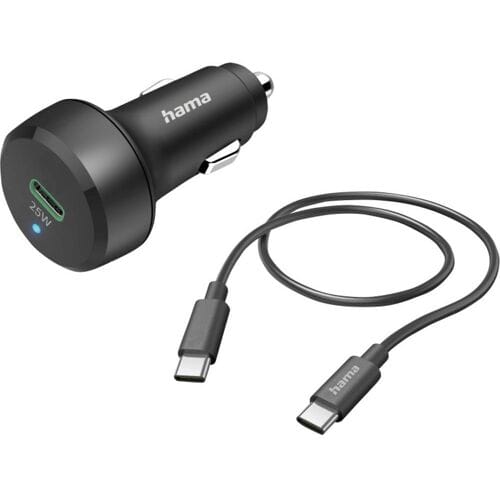 Hama Autolaadstation 25.00 W USB-C stekker USB PD Zwart Auto USB Power Delivery (USB-PD)