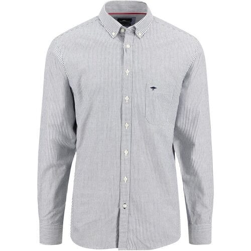 Fynch-Hatton Overhemd Classic Stripe Button-Down Navy / male