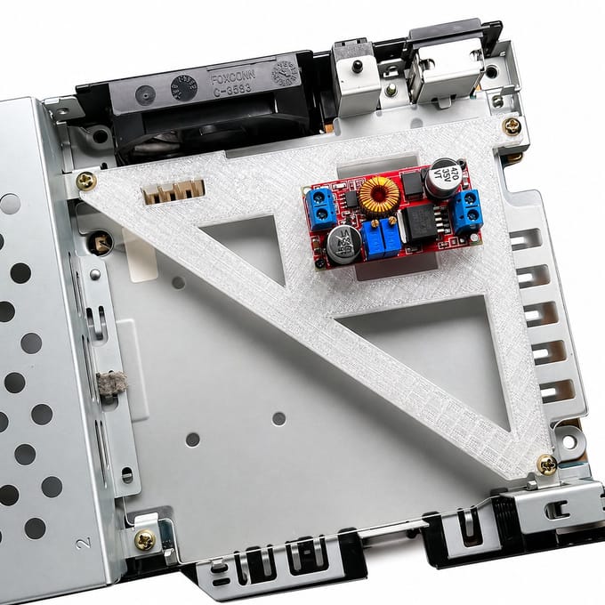 PSU Houder - Geschikt voor PlayStation® 2 FAT - XL4015 Voeding Beugel - Interne PSU Mount - Console Mod - Wit