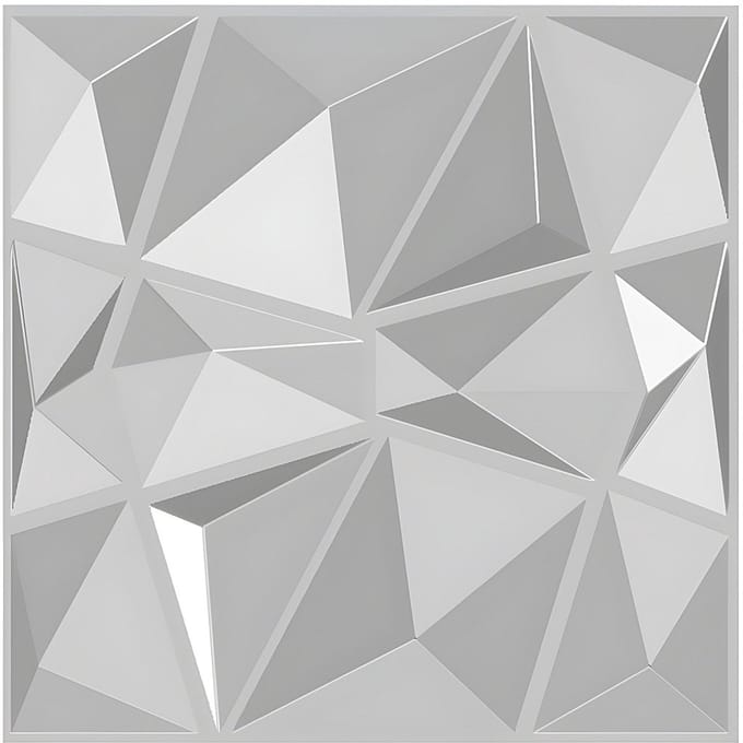 Vente-unique Te schilderen 3D-wandpaneel - Pack van 3 m² - Set van 12 stuks - ANGLY