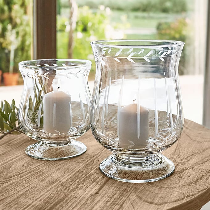 LOBERON Windlicht set van 2 Moon helder