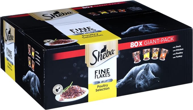 Sheba Kattenvoer - Délicatesses - Gevogelte in Gelei - 80x85g Mega-Pack